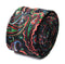 black and multicoloured paisley linen tie